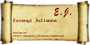 Eszenyi Julianna névjegykártya